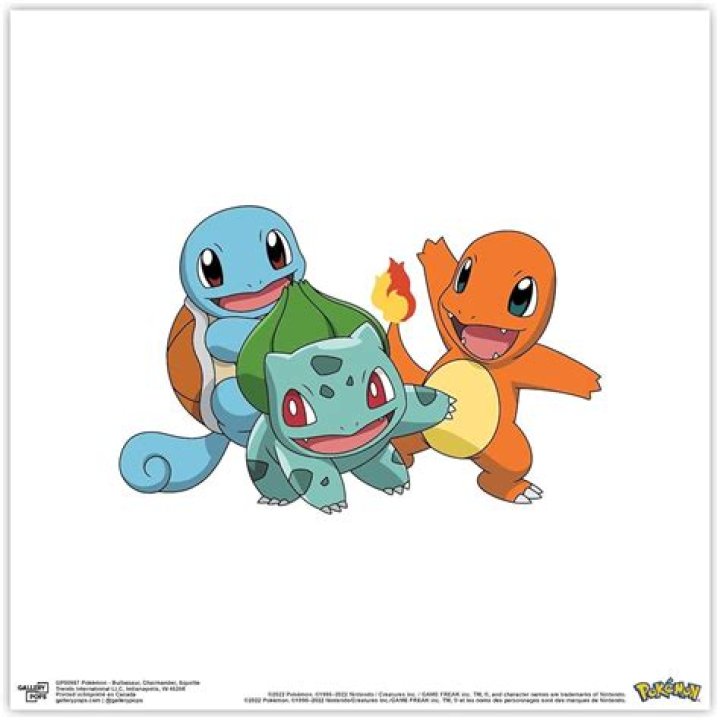 Bulbasaur, Charmander, and Squirtle in Cobblemon.