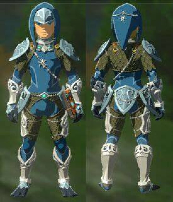 Link wearing the Zora set in Tears of the Kingdom
