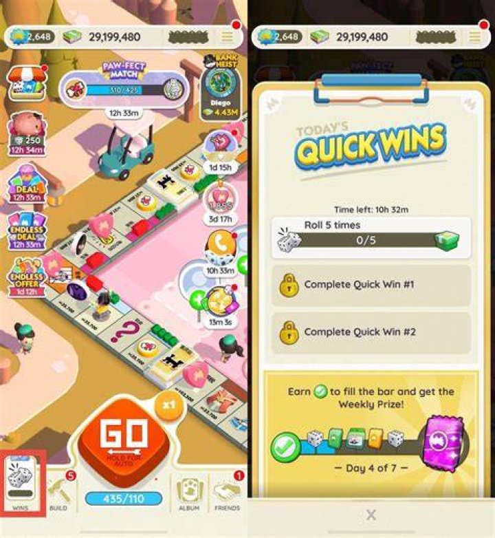 Monopoly Go Quick Wins Schedule April 2024 Daily Goals QW Today