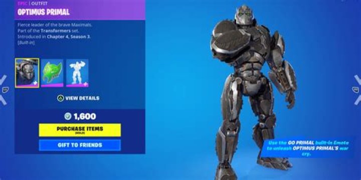 Optimus Primal skin
