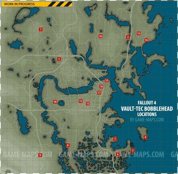 Vault-Tec Bobblehead Locations Map Fallout 4